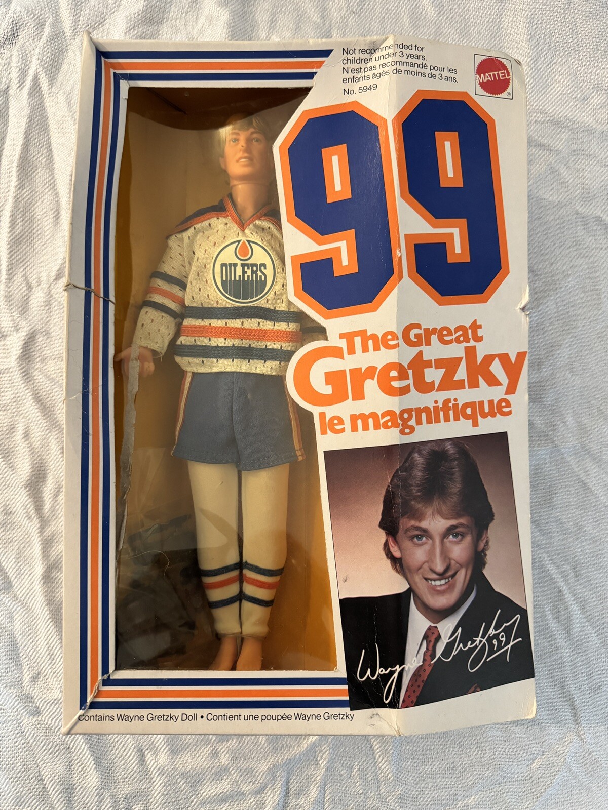 Vintage Mattel 1983 The Great Wayne Gretzky Doll #5949 New NRFB RARE