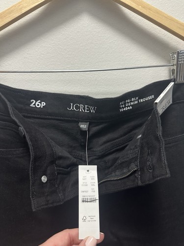 NWT! J.Crew Petite denim trouser in 1996 semi-stretch. Size 26 Petite. MSRP $158 - Picture 3 of 4