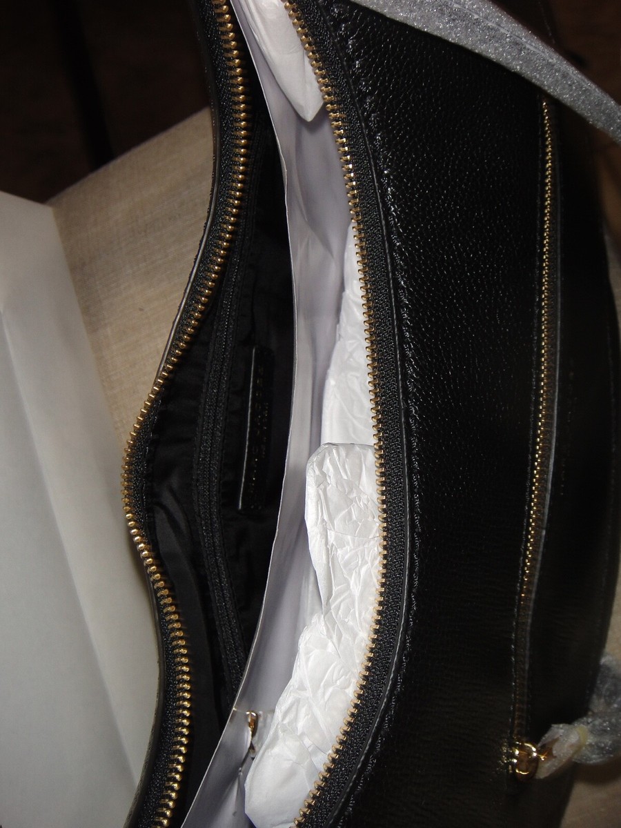 NEW WITH TAG MARC JACOBS BLACK LEATHER CRESCENT HOBO BAG