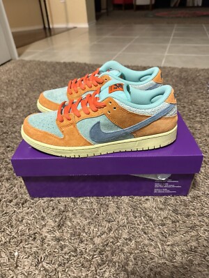 Nike SB Dunk Low Pro Premium Noise Aqua DV5429-800 Mens Size 9.5