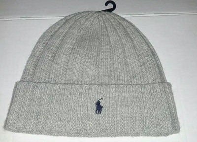 Polo Ralph Lauren Grey Wool Cuff Beanie 