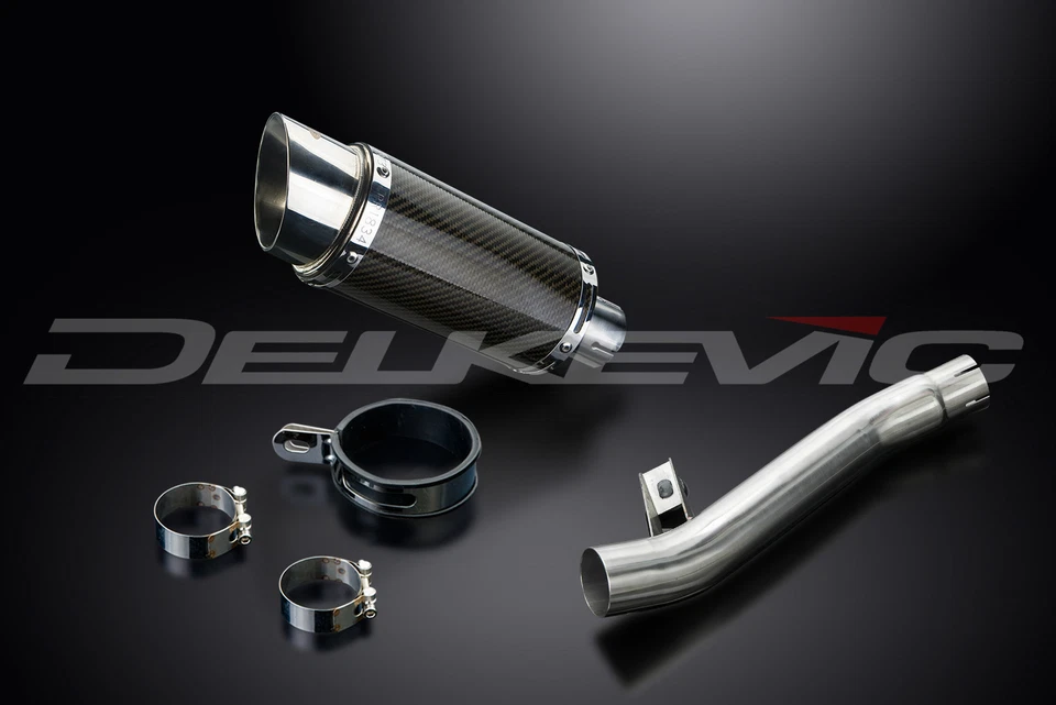 Kit silenciador escape carbono redondo 8" para Suzuki GS500 E/F 1989-2009 Foto 3 de 4