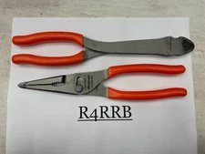 Snap-on Tools USA NEW 2 Piece ORANGE Plier and Cutter Lot Set LN47ACFO 312CFO