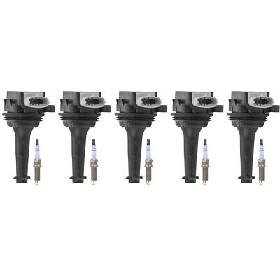 #ad #ad Bosch 5 Ignition Coils amp; 5 Iridium Spark Plugs Kit For Volvo C30 C70 S60 2.5 FWD $335.95
