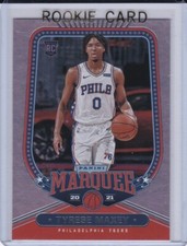 TYRESE MAXEY ROOKIE CARD 2020 Philadelphia 76ers Basketball PANINI MARQUEE RC
