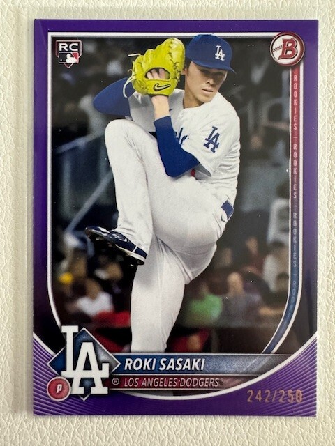Rokiページ 2025 Bowman - Roki Sasaki #12 Sky Blue /499 (RC) for sale