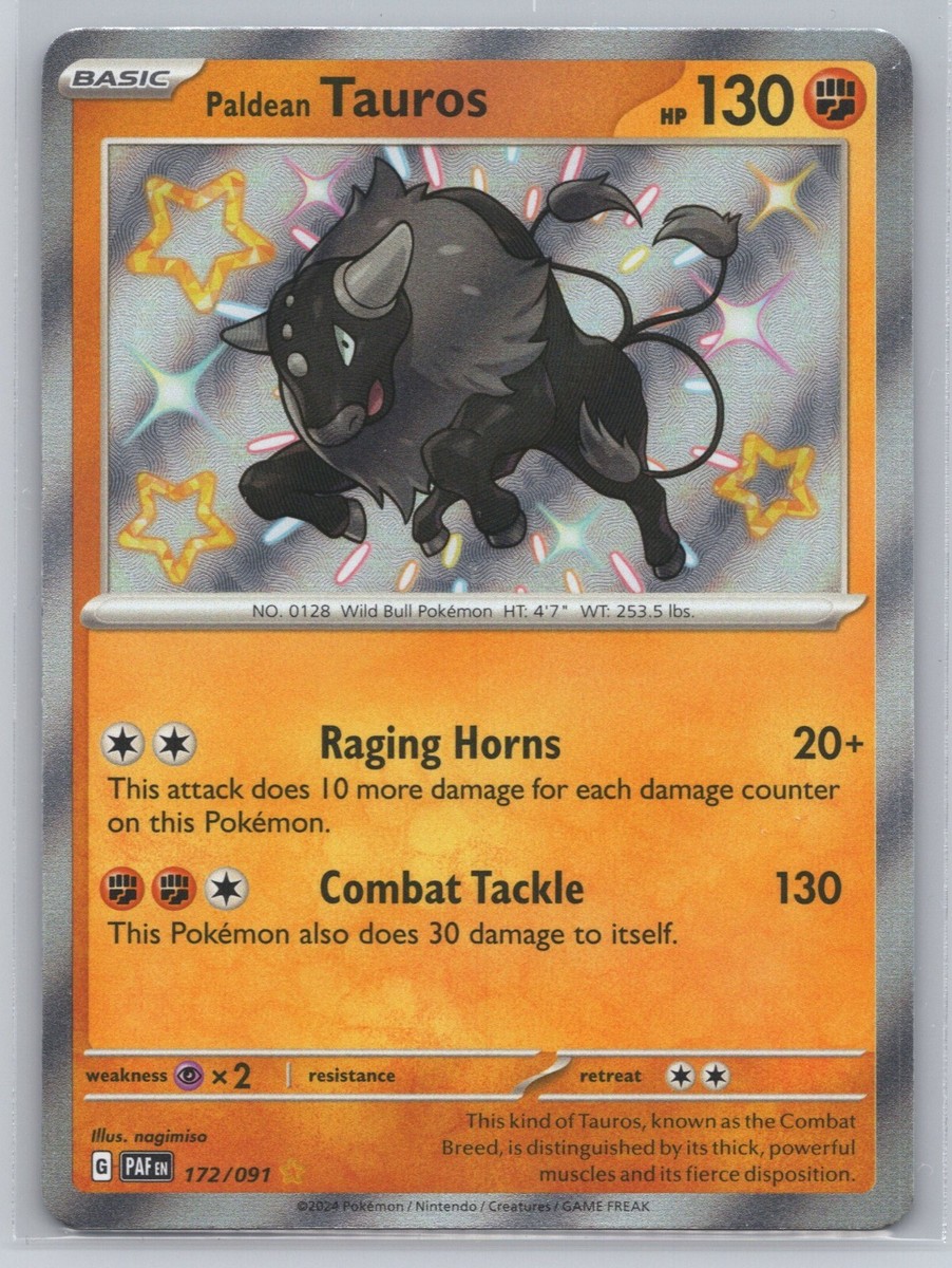 paldean tauros pokemon card value 112/142 Price 2026 this card is the perfect way to showcase your collection. Pokemon TCG - Shiny Paldean