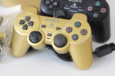 PS2 Hyakushiki Gold Console & 2 Controllers set NTSC-J Tested Working in stock PS2 Hyakushiki Gold Console & 2 Controllers set NTSC-J Tested Working in stock