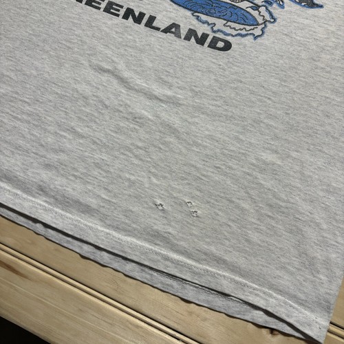 Vintage 80s I Survived Thule Ab Greenland Polar Bear Thrashed Funny Shirt - L - Picture 6 of 10