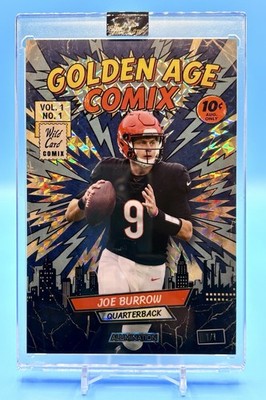 2026 Wild Card Just The Hits Joe Burrow 1/1 Golden Age Comix  Mammoth
