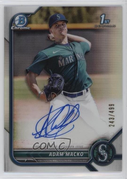 2022 Bowman Chrome Prospect Auto Refractor 243/499 Adam Macko #CPA-AM Auto 0o6v