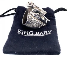 ULTRA RARE King Baby Studio Goddess Sterling Silver Diamonds Ring sz.11.25 W@W