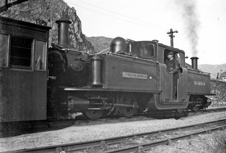R 100x80mm Glass Railway Negative Ffestiniog Railway Loco Livingstone Thompson