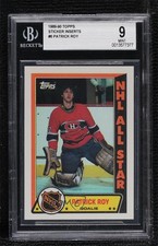 1989-90 Topps Sticker Inserts Patrick Roy #6 BGS 9 MINT HOF 0kt8