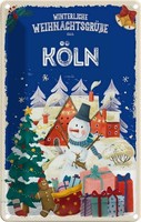 Blechschild 18X12 Cm WeihnachtsgrüßE Aus KÖLn Weihnachten Deko Geschenk Metall S