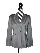 NWT TaharI Esther Wool Career Fitted Contoured Silhouette Blazer Sz 6