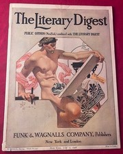 June 13 1908 THE LITERARY DIGEST Leyendecker Cover Art & EARLY WRIGHT 1st ed