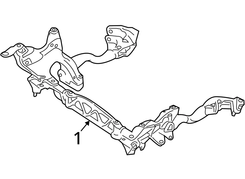 Subchasis delantero Porsche Macan 2015-2018 travesaño marco de base OEM Foto 4 de 4