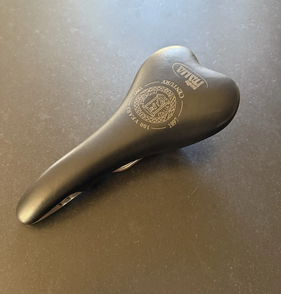 Sillín Selle Italia Century 1997 cuero asiento 100 años vintage Foto 2 de 4