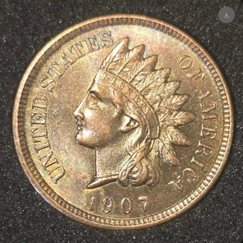 1907 Indian Head Cent - Uncirculated - Flashy - Very Sharp - FREE SHIPPING
