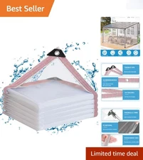 Lightweight Heavy-Duty Clear Tarpaulin 4x6FT - Easy to Install Outdoor Protector