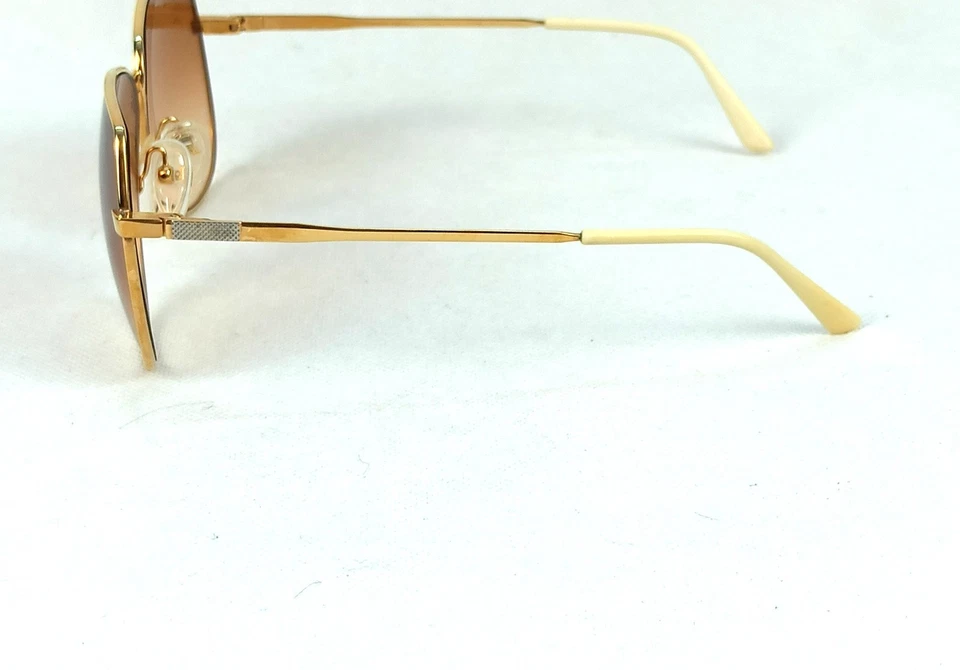 GAFAS DE SOL VINTAGE ICÓNICAS DE METAL CON LOGOTIPO DE GÁNGSTER PARÍS AÑOS 80 ART DECO DE FRANCIA Foto 3 de 4