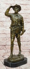 Mavchi Bronze Jesse James Statue Old West Outlaw Figurine Collectible Artwork