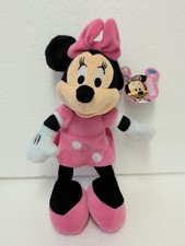 Disney Minnie Mouse 10" Plush Stuffed Toy Doll - Pink Polka Dot Dress  Bow NWT