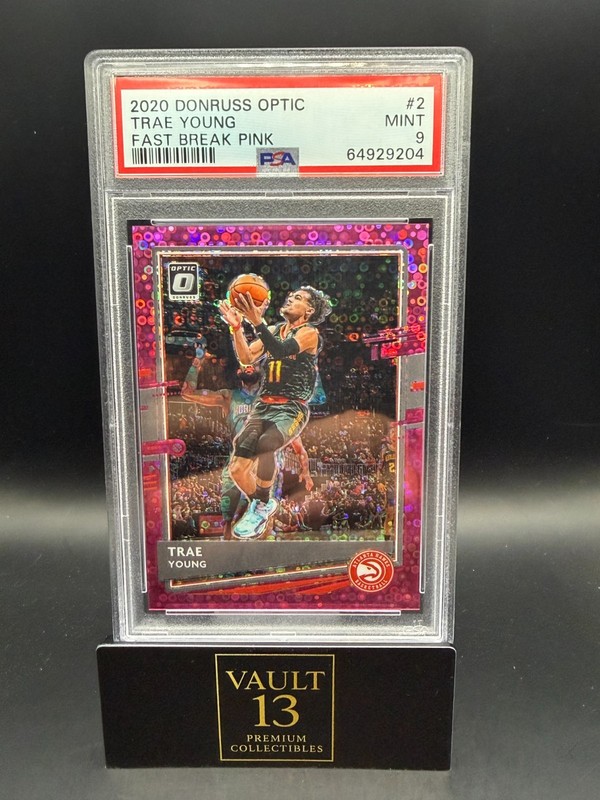 Trae Young 2020 Donruss Optic Fast Break Pink #2 PSA 9