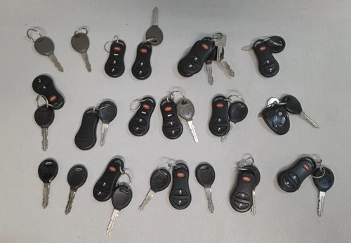 Lot OEM Dodge Chrysler Key Fobs Remotes & Cut Keys Untested Parts Repair video thumbnail