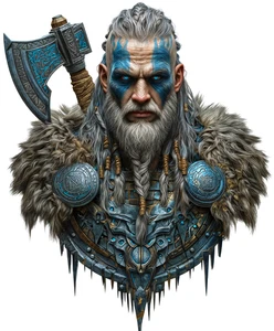 Meili Norse God Viking Mythology Warrior Self Adhesive Warning Sticker