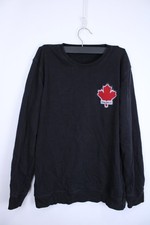 Dsquared2 Black Cotton Long Sleeve Crew Neck Pullover Leaf Logo Sweatshirt Sz XL