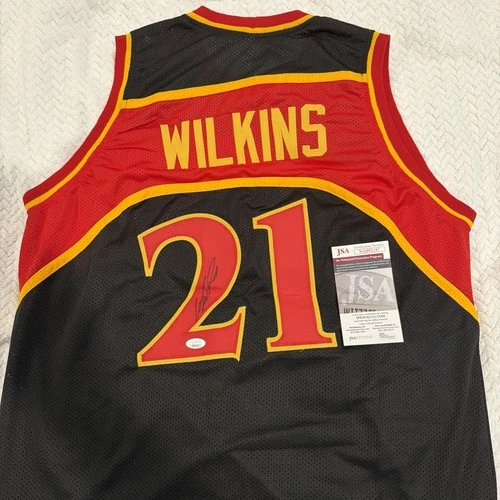 Dominique Wilkins Signed Custom Hawks Basketball Jersey COA JSA (WA892197)