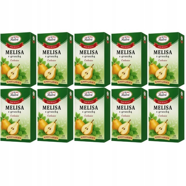 Malwa Sunny Garden Herbata Melisa z gruszką 40 g (20 x 2 g) x 10 sztuk ZESTAWY - Bild 1 von 1
