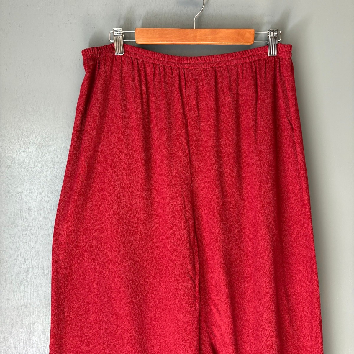 SATORI DESIGNS Women's XL Red Rayon Hippie Boho Comfort Pants Colorful Japanese View 6