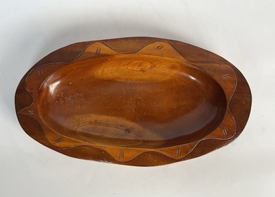Vintage handgeschnitzte Holz Teigschale Obst Bauernhaus rustikal primitives Dekor
