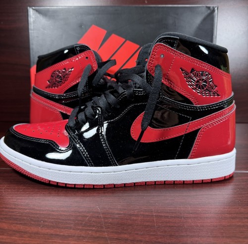 Air Jordan 1 Retro High OG Patent Bred Size 9 Mens (555088-063)