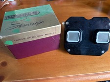 1940s Sawyers View-Master Black Stereoscope Picture Viewer w/Box Nice Condition