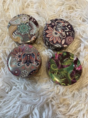 4 Pc Metal Decorative Candle 2.5oz