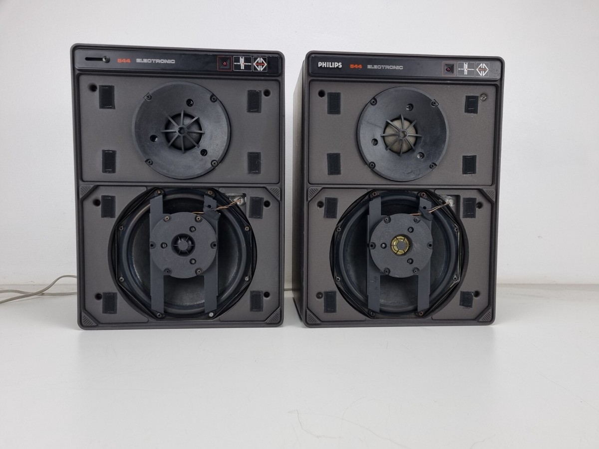 Philips 544 MFB electronic active bookshelf speakers - Partially