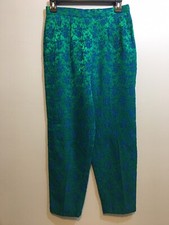 VTG Brocade Cigarette Pants 50  s 60  s High Waist Pin Up