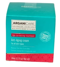 NIB w Safety Seal ArganiCare Age Correcting Anti Aging Cream 1.7 fl oz