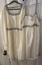 Vintage FORMFIT ROGERS Juniors Size 9 2-Pc Night Gown  ROBE Set EUC Ivory