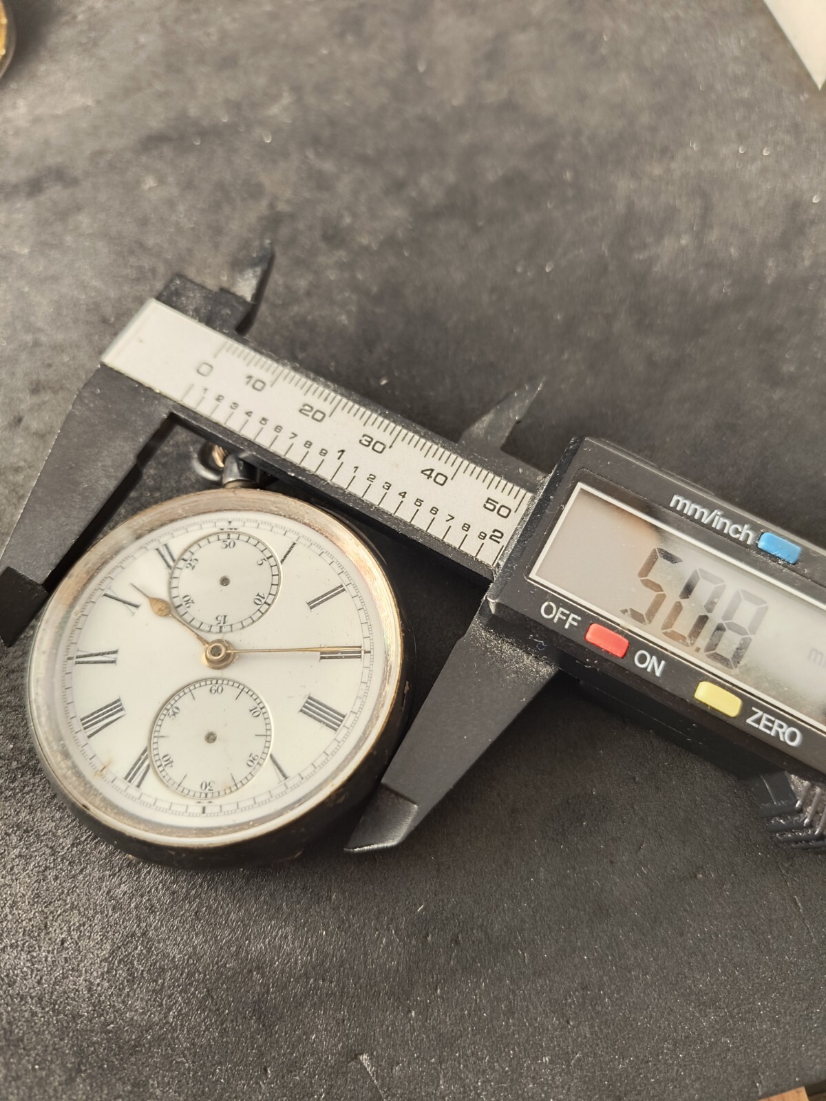 Chronograph Pocket Watch Solid Silver Case - image 1