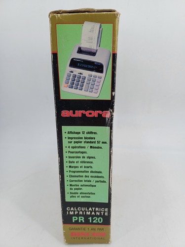 CALCULATRICE D'IMPRESSION AURORA PR120 FONCTIONNE IDEM SHARP CANON VINTAGE - Photo 13/21