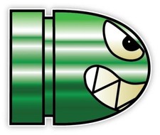 Bullet Bill Super Mario Vinyl Sticker Decal WALL SIZES