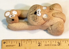 CAT MOUSE SCULPTURE, handmade