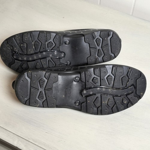 Sloggers Womens Rain Garden Slip On Clogs Black with Polka Dots Size 9 Preowned - Picture 9 of 9