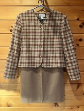 Women's Pendleton Jacket And Skirt Suit Set WOOL Size 12