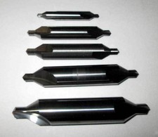 5 Pc USA Made #4 to #8 x60 Deg Plain Carbide Combined Drill & Countersinks Set